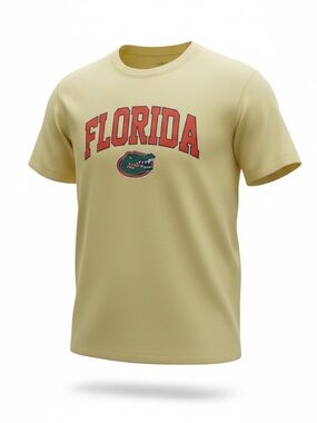 Florida Arch Graphic Short Sleeve Tee in Light Yellow